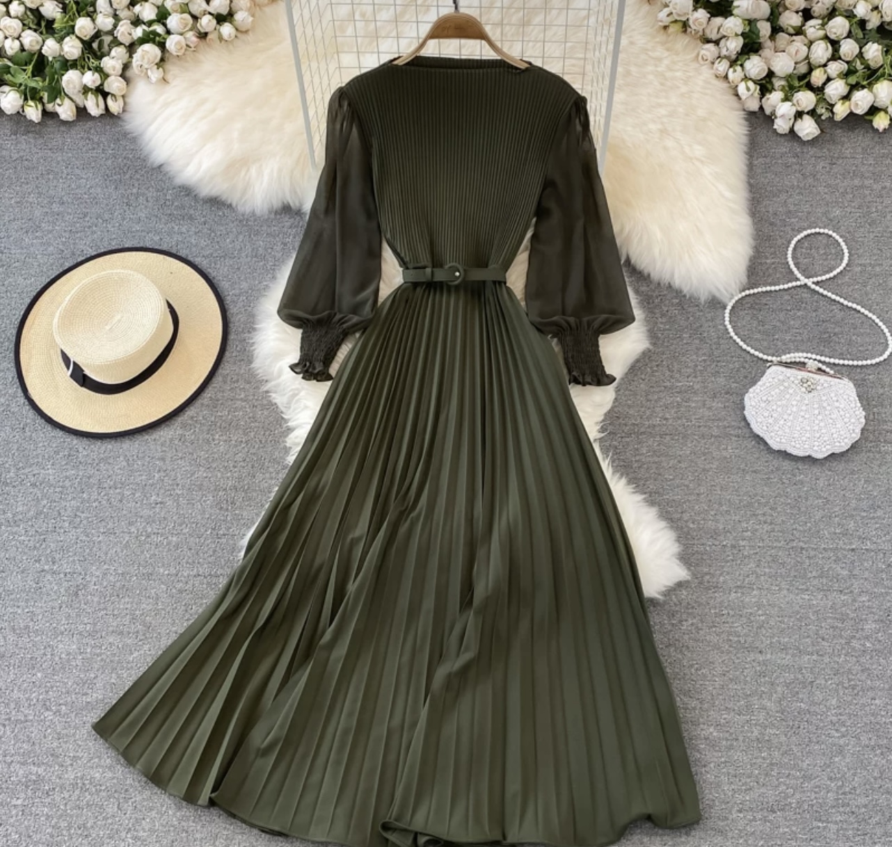 Flying high with you pleated dress FD98 images